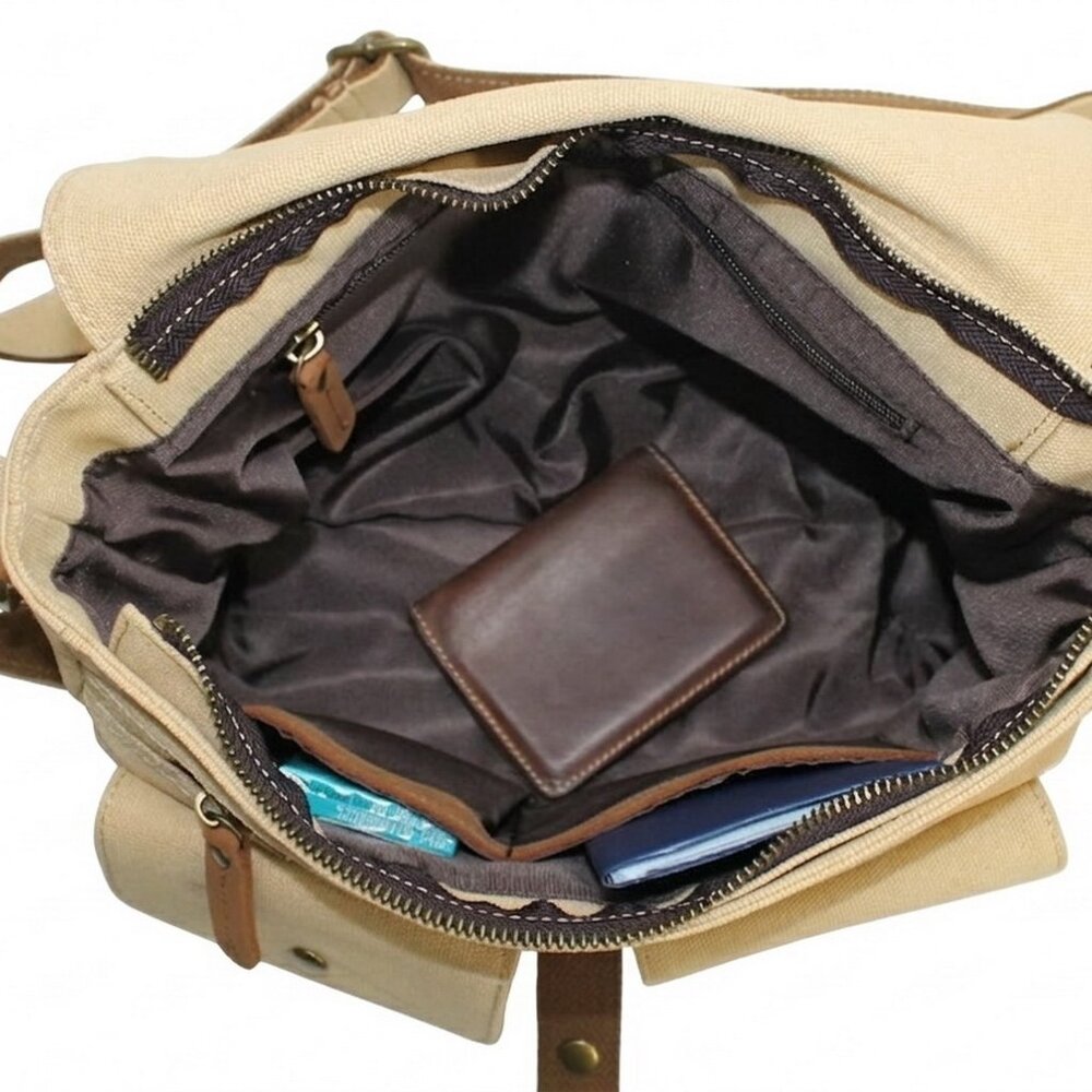 Vagarant  Casual Small Canvas Messegner Bag C54BLK - Picture 4 of 6